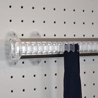 Pull-out tie rack - 32 hooks - transparent-bright aluminium 2